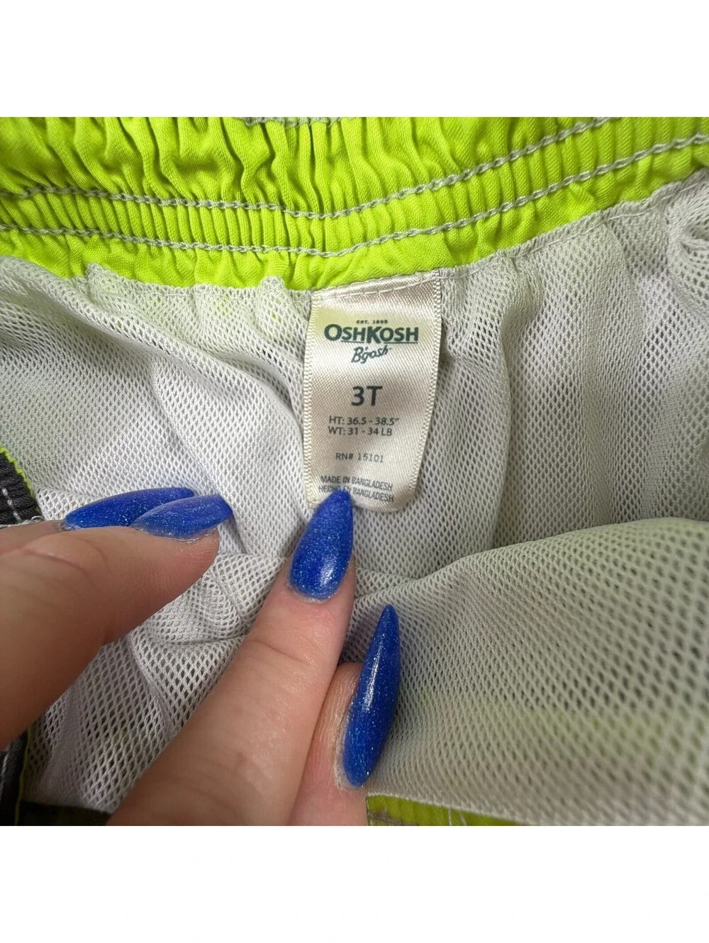 OshKosh B'gosh Boys 3T Gray Camouflage Swim Trunks